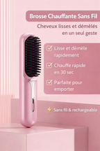 Lisseur de cheveux sans fil, pour la maison et les voyages, chargement USB, Ion négatif, fer à friser, température réglable