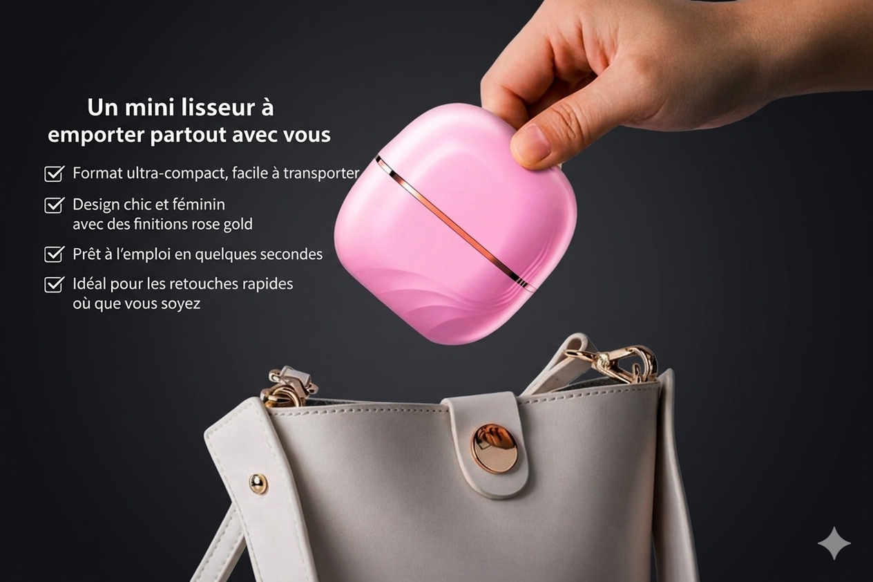 Brosse lissante électrique chauffante portable, mini lisseur à 3 températures, peigne chauffant anti-brûlure pour hommes et femmes