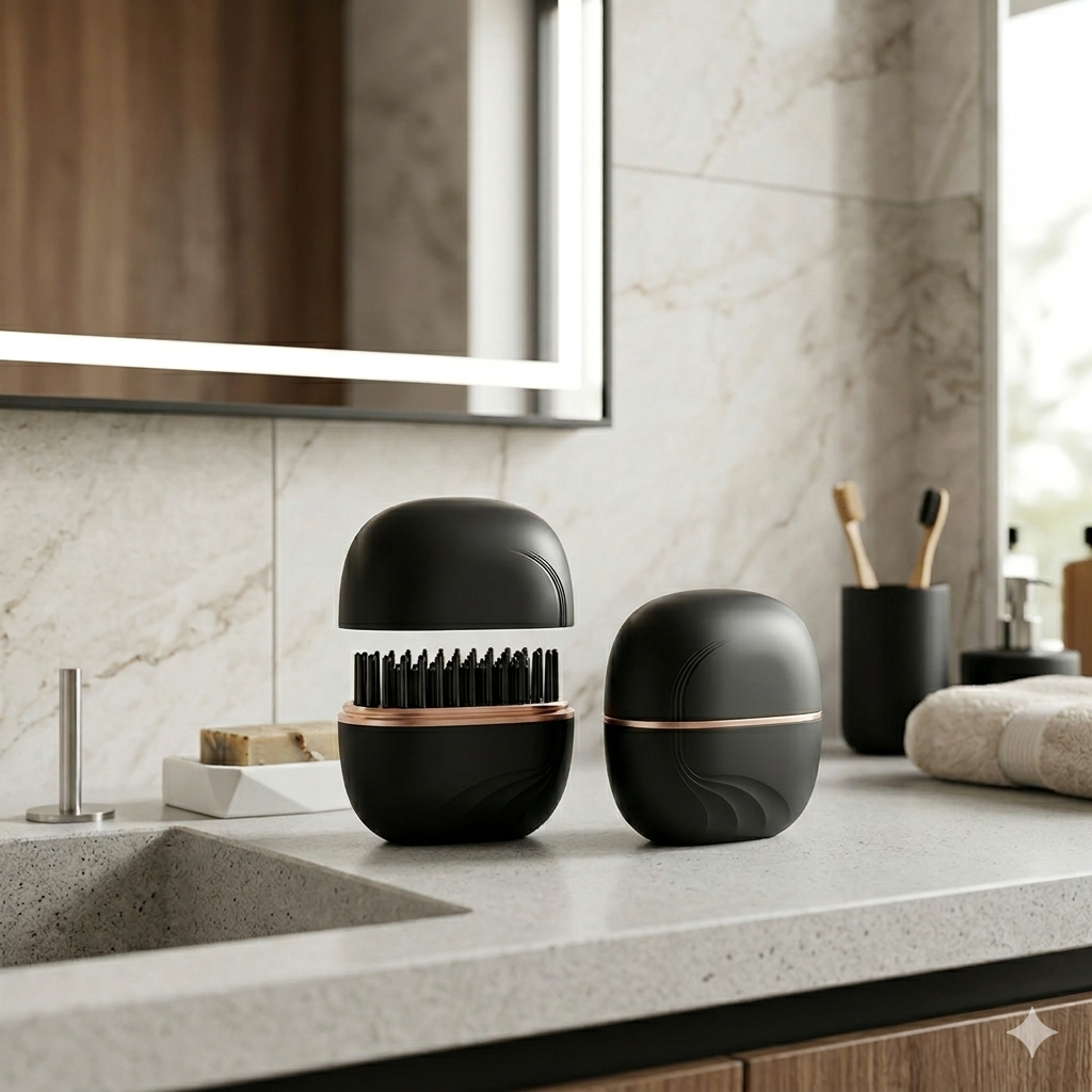 Brosse lissante électrique chauffante portable, mini lisseur à 3 températures, peigne chauffant anti-brûlure pour hommes et femmes