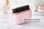 Brosse lissante électrique chauffante portable, mini lisseur à 3 températures, peigne chauffant anti-brûlure pour hommes et femmes
