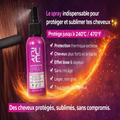 Spray protecteur de chaleur à l'huile d'argan PURC - Soin lissant et anti-frisottis pour cheveux secs - Produit de soin capillaire professionnel