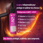 Spray protecteur de chaleur à l'huile d'argan PURC - Soin lissant et anti-frisottis pour cheveux secs - Produit de soin capillaire professionnel