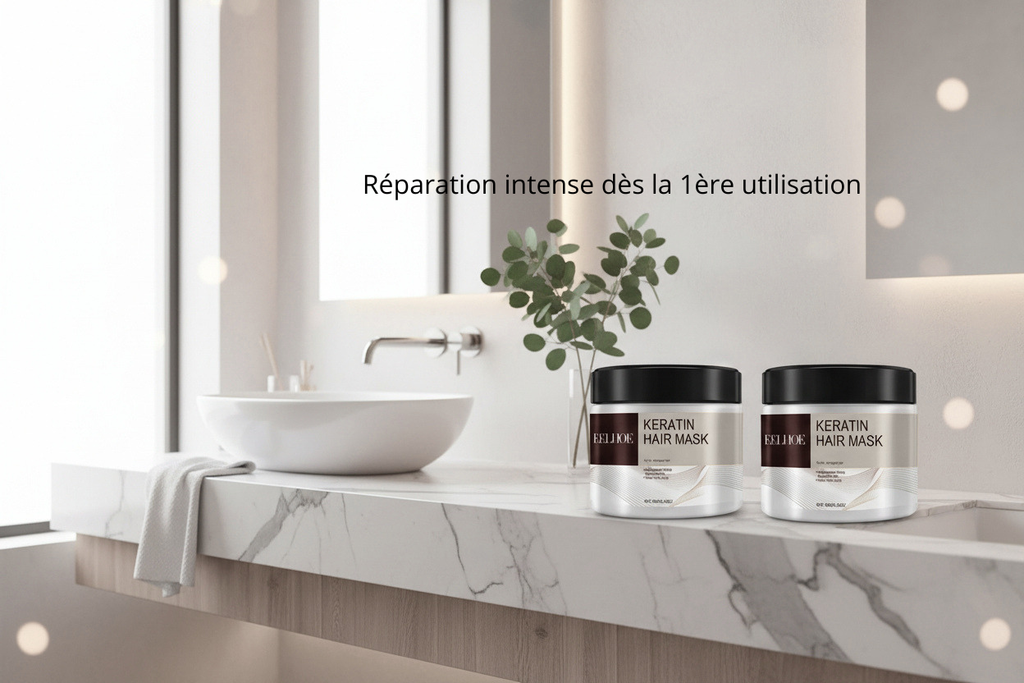 Masque Capillaire au Collagène & Kératine 100g – Réparation Profonde à l’Huile d’Argan pour Cheveux Secs et Abîmés