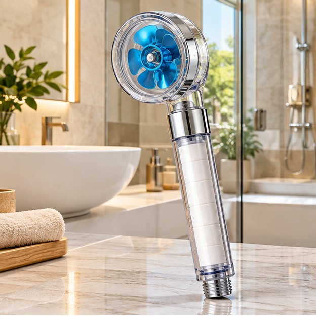 Pommeau AquaFlow dans une salle de bain moderne